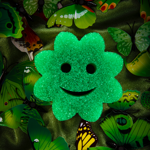 Scrub Mommy Power Flower zöld (1 db)